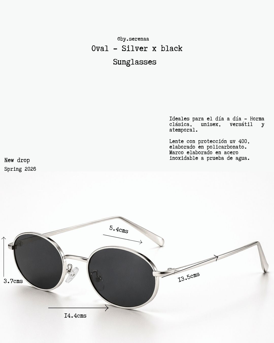 Gafas de sol Oval Silver