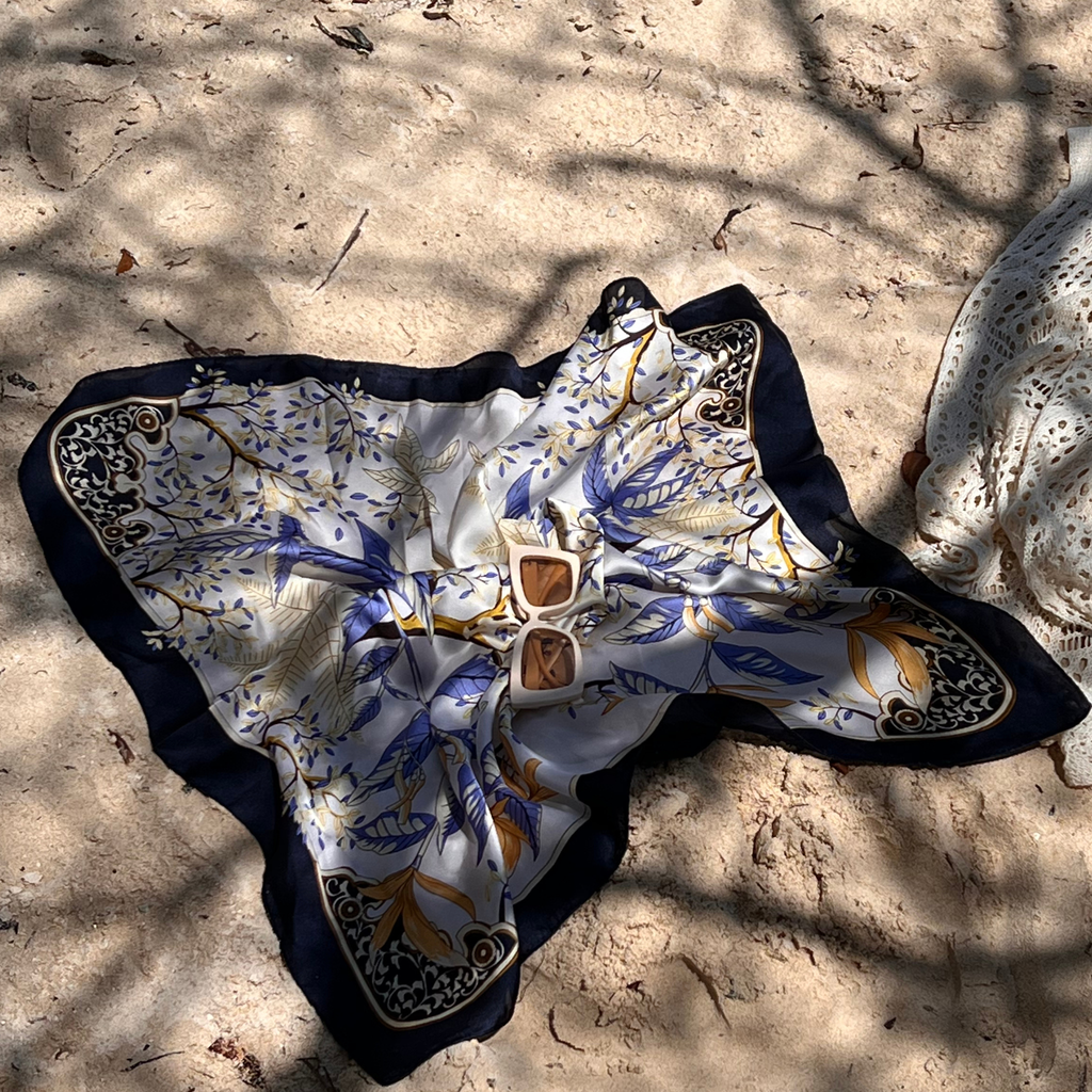 Pañoleta de Seda Nature Navy
