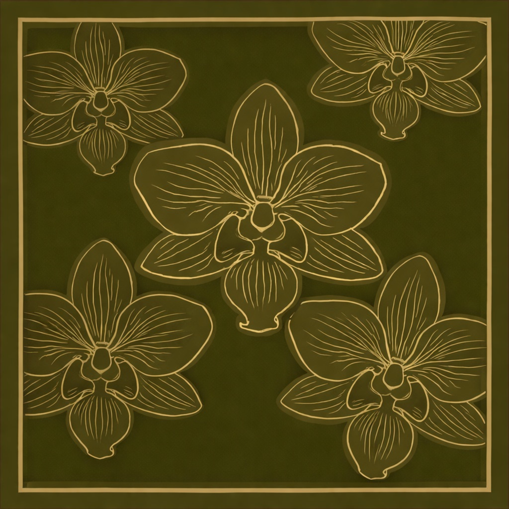 Pañoleta de seda Orchid Green